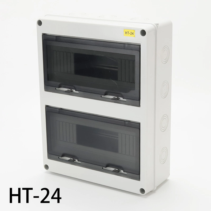 Ht-12 IP65 Outdoor Waterproof 12 Way Electrical Power Plastic Distribution Box