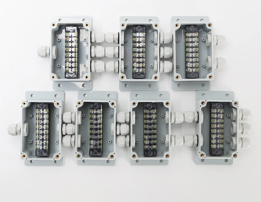 One in and One out Terminal Waterproof Junction Box 100*68*50mm Install The Ears ABS IP67 Tb1508 Copper