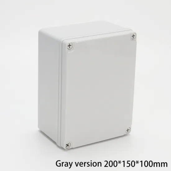 ABS Plastic Waterproof Junction Box 200*150*100mm IP67 Light Gray Plastic Screws 7.9*5.9*3.9inch Customizable