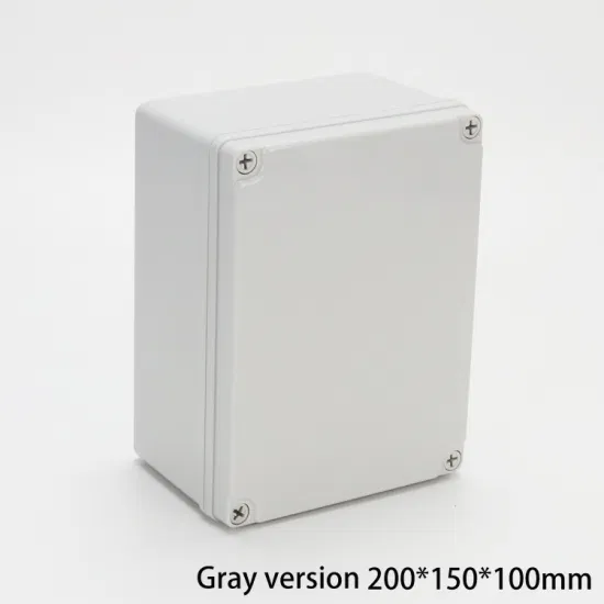 ABS Plastic Waterproof Junction Box 200*150*100mm IP67 Light Gray Plastic Screws 7.9*5.9*3.9inch Customizable