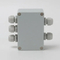 Two in and Three out 3.9*2.7*2inch Outdoor Power Supply Wire Distribution Box ABS Plastic Material Gray