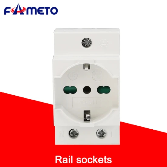 Italy Sockets 10-16A DIN Rail Receptacle