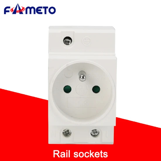 French Style 10-16A 35mm Rail Mount Socket