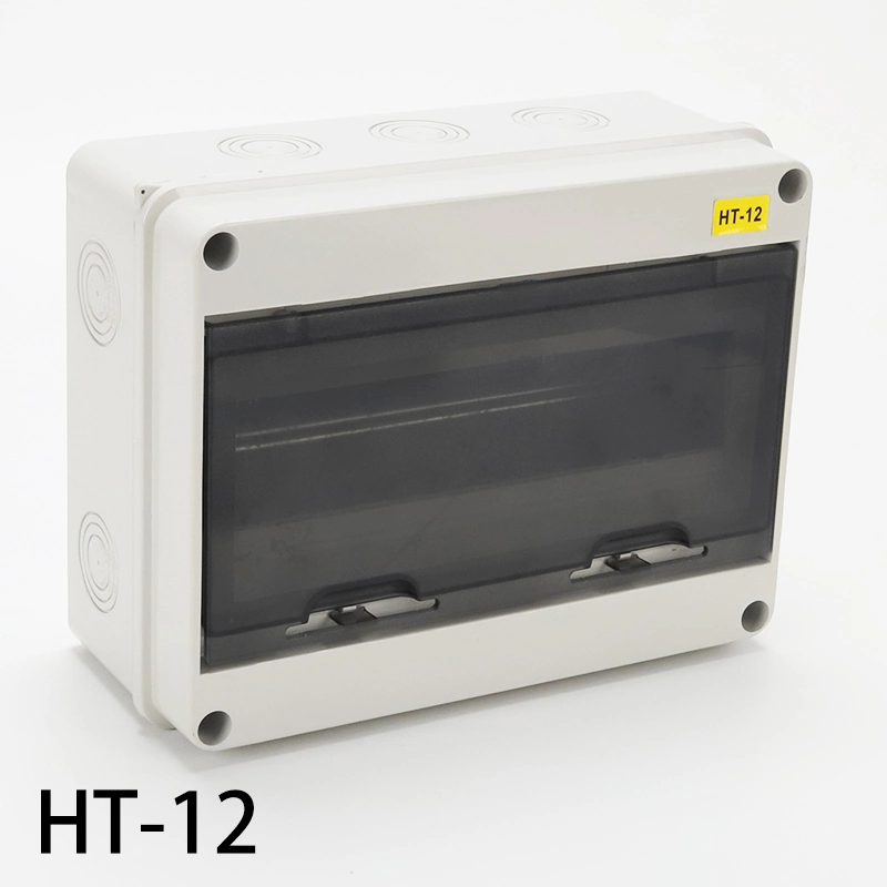 Ht-12 IP65 Outdoor Waterproof 12 Way Electrical Power Plastic Distribution Box