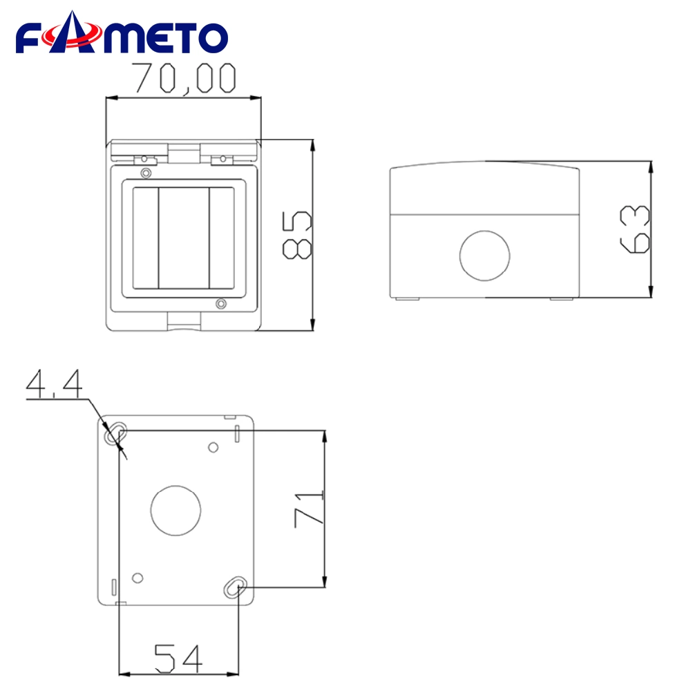 Outdoor Waterproof Switch One Bit Wall Switch 20A IP55