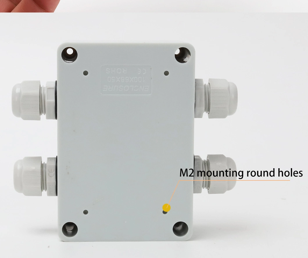 Power Supply Safety Wiring Box Two in and Two out 100*68*50mm ABS Plastic Is Waterproof