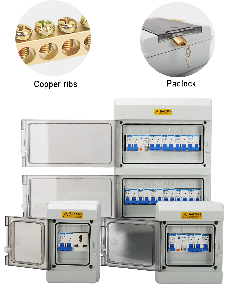 Polyurethane Distribution Box 4/6/9/12/18/24/36way IP66 Outdoor Waterproof Distribution Box PC Plastic Material
