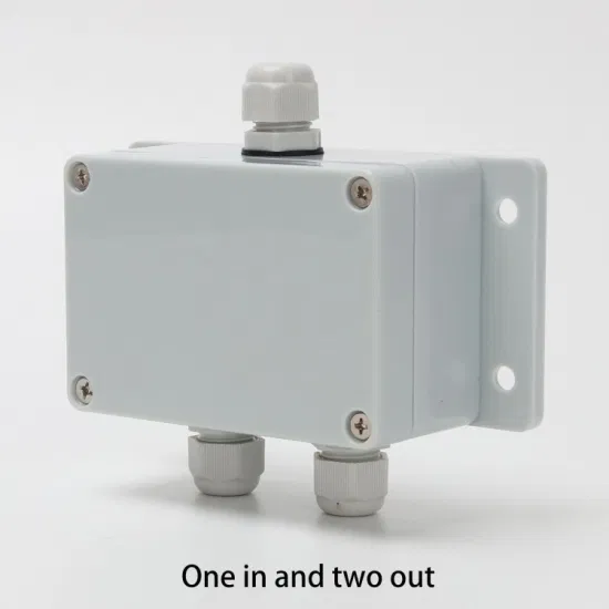 Outdoor Waterproof Cable Distribution Box 100*68*50mm One in and Two out ABS Plastic 15A 8 Circuit