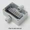 One in and One out 100*68*50mm ABS Plastic Waterproof Junction Box 3.94*2.68*1.97inch CE IP67