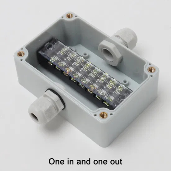 One in and One out 100*68*50mm ABS Plastic Waterproof Junction Box 3.94*2.68*1.97inch CE IP67