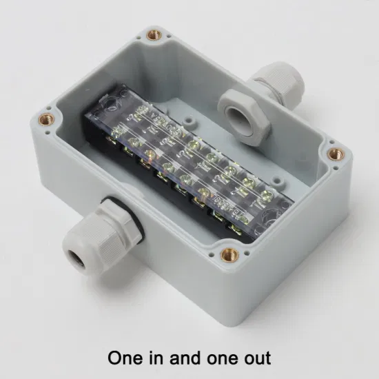 One in and One out 100*68*50mm ABS Plastic Waterproof Junction Box 3.94*2.68*1.97inch CE IP67