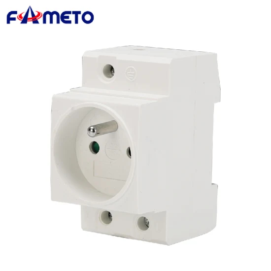 French Style 10-16A 35mm Rail Mount Socket
