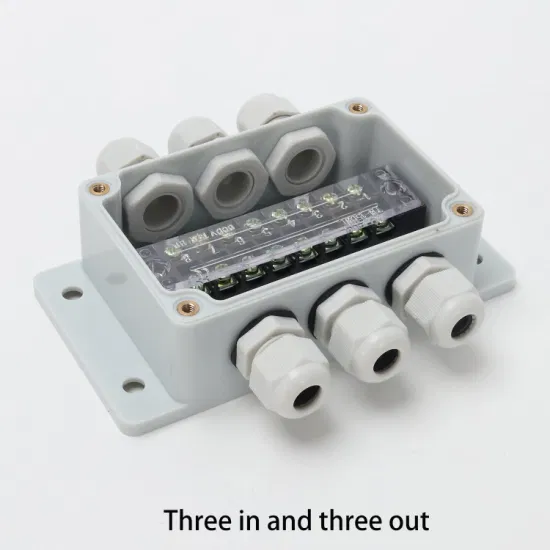 Three in and Three out 100*68*50mm 15A 8way Built-in Terminal Blocks Outdoor Waterproof Junction Box