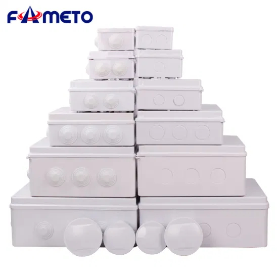 Outdoor Waterproof Junction Box ABS Plastics Reserved Holes Electrical Equipment Terminal Junction Box