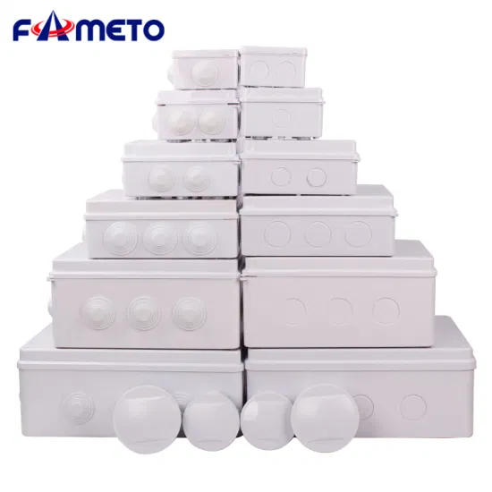 Outdoor Waterproof Junction Box ABS Plastics Reserved Holes Electrical Equipment Terminal Junction Box