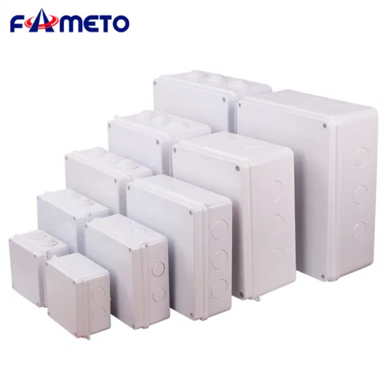 Outdoor Waterproof Junction Box ABS Plastics Reserved Holes Electrical Equipment Terminal Junction Box