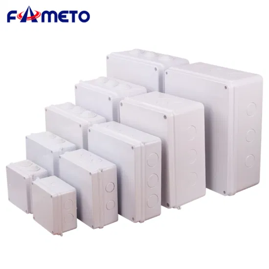 Outdoor Waterproof Junction Box ABS Plastics Reserved Holes Electrical Equipment Terminal Junction Box