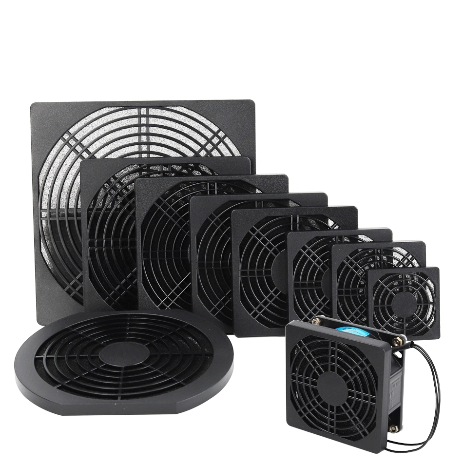 Axial Fan Filter 125mm*125mm ABS Plastic Black Fan Guard