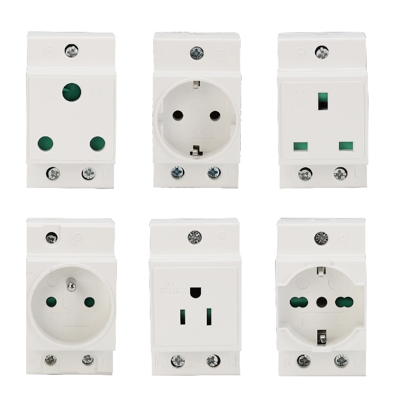 Italy Sockets 10-16A DIN Rail Receptacle