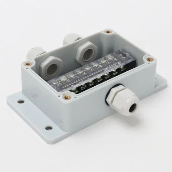 Outdoor Waterproof Cable Distribution Box 100*68*50mm One in and Two out ABS Plastic 15A 8 Circuit