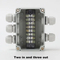 Two in and Three out 3.9*2.7*2inch Outdoor Power Supply Wire Distribution Box ABS Plastic Material Gray