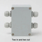 Power Supply Safety Wiring Box Two in and Two out 100*68*50mm ABS Plastic Is Waterproof