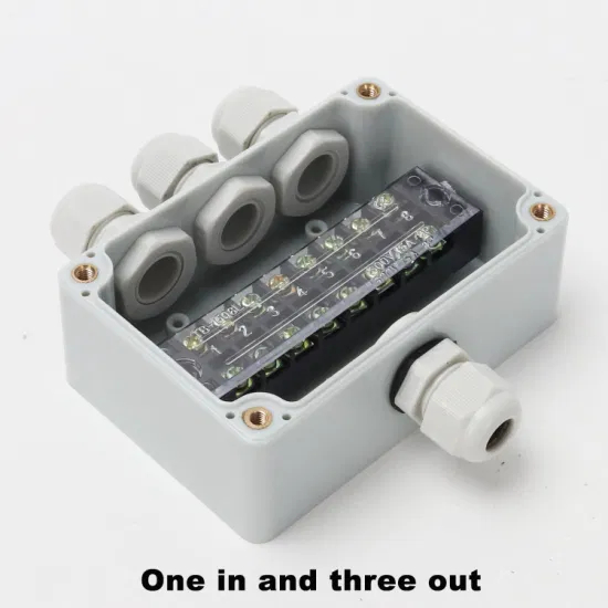 One in and Three out 100*68*50mm LED Luminaire Junction Box ABS Plastic Is Waterproof and Dustproof