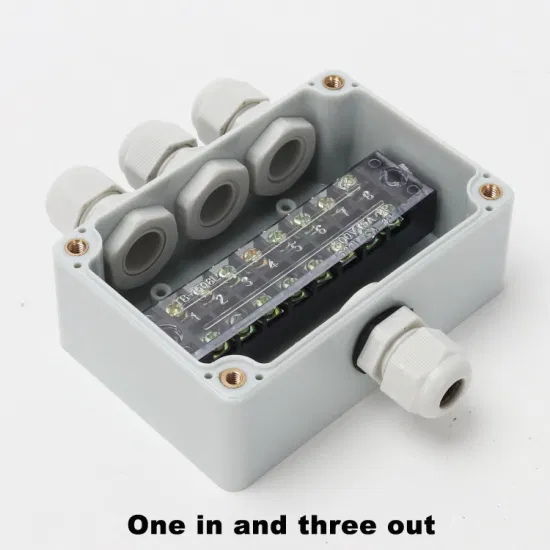 One in and Three out 100*68*50mm LED Luminaire Junction Box ABS Plastic Is Waterproof and Dustproof