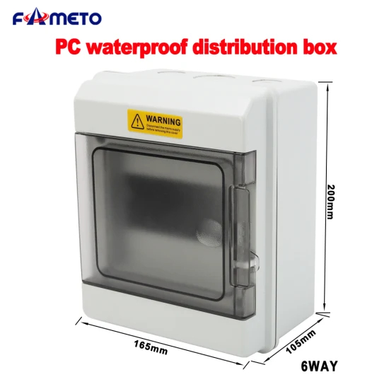 at-6 Photovoltaic Distribution Box PC Material Fireproof Waterproof Plastic Case 6 Bits