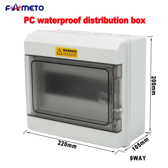 at-9 Photovoltaic Plastic Distribution Box PC Fireproof, Waterproof Insulation IP67 Protection Can Provide Supporting Installation