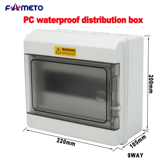 at-9 Photovoltaic Plastic Distribution Box PC Fireproof, Waterproof Insulation IP67 Protection Can Provide Supporting Installation