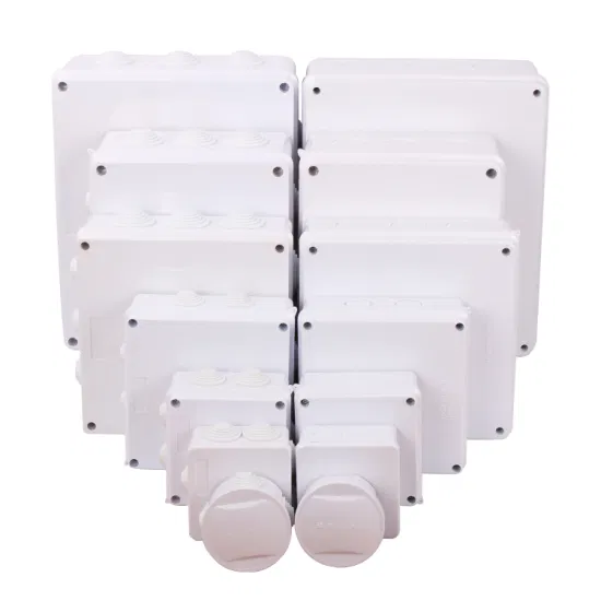 Outdoor Waterproof Junction Box ABS Plastics Reserved Holes Electrical Equipment Terminal Junction Box