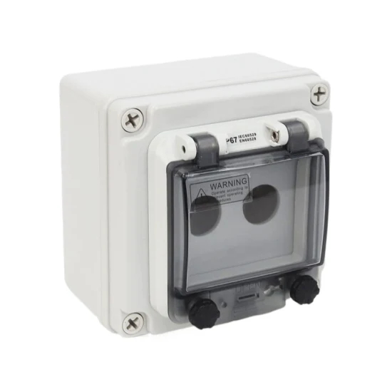 Double Hole IP67 Waterproof Outdoor Emergency Push Button Switch W Junction Box