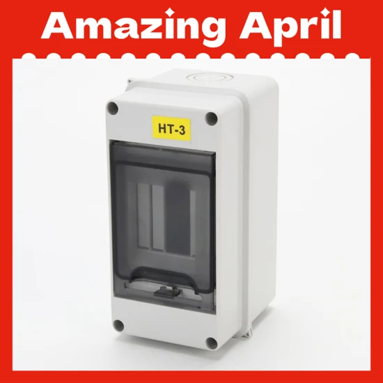 IP65 Ht-3 3 Ways 157*75*94 Waterproof Outdoor MCB Power Distribution Box