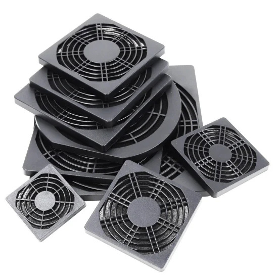 Axial Fan Protective Cover ABS Plastic Black 80mm*80mm Particle Filter