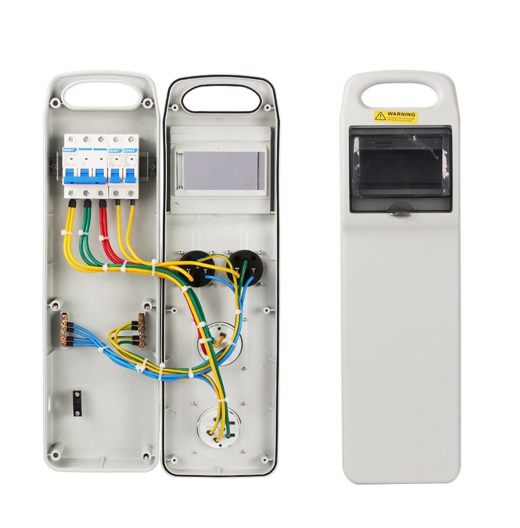 Red Portable Power Supply Access Box Single Phase 220V 3-Pin Socket IP66 Outdoor Waterproof and Fireproof