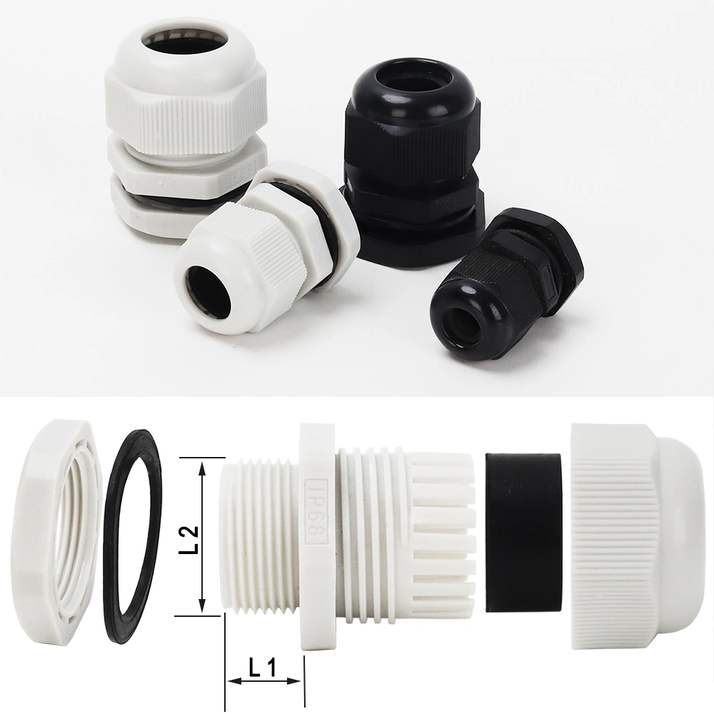 Cable Glands PA/PP Plastics Pg7 Pg9 Pg11 Pg13.5 Pg16 Pg19 Pg21 Pg25 Pg29 Pg36 Pg42 Pg48 Pg63