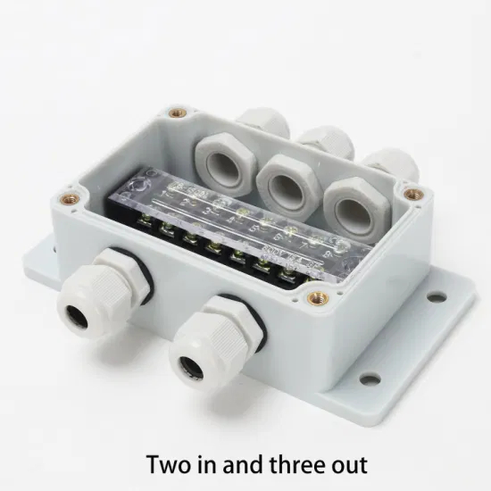 Two in and Three out Tb1508 Terminal Block Made of Brass ABS Plastic Housing 100*68*50 CE IP67 Junction Box