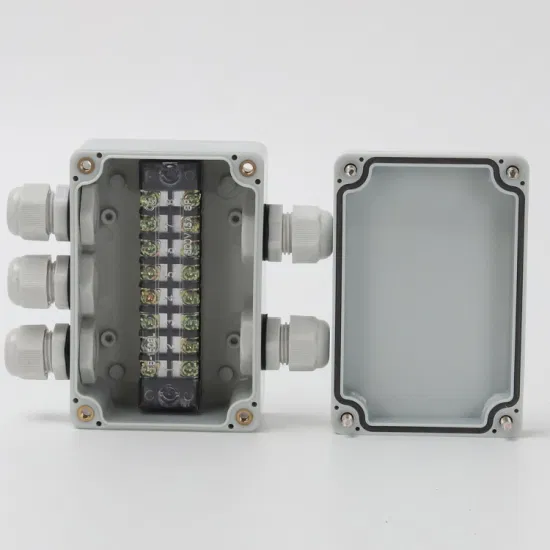 Two in and Three out 3.9*2.7*2inch Outdoor Power Supply Wire Distribution Box ABS Plastic Material Gray
