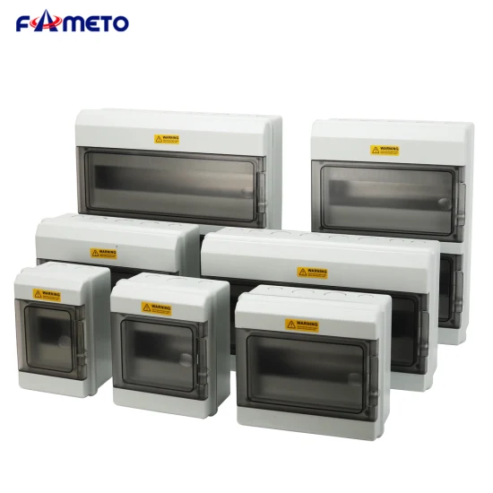 at-12 Outdoor Plastic Waterproof Distribution Box IP67 CE Copper Bar Wiring Electrical Installation Available