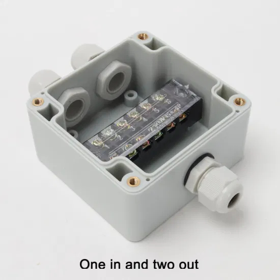 1 in and 2 out Tb1506 15A 400V 83*81*56mm Wire Power Switch Breakout Box 3.3*3.2*2.2inch
