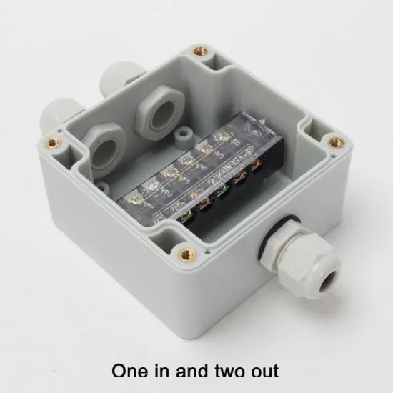 1 in and 2 out Tb1506 15A 400V 83*81*56mm Wire Power Switch Breakout Box 3.3*3.2*2.2inch