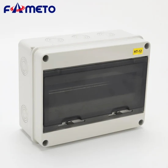 Ht-12 IP65 Outdoor Waterproof 12 Way Electrical Power Plastic Distribution Box
