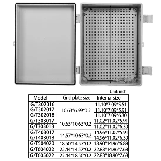 Outdoor Waterproof Distribution Box Transparent Lid ABS or PC Materials 300*200*160mm