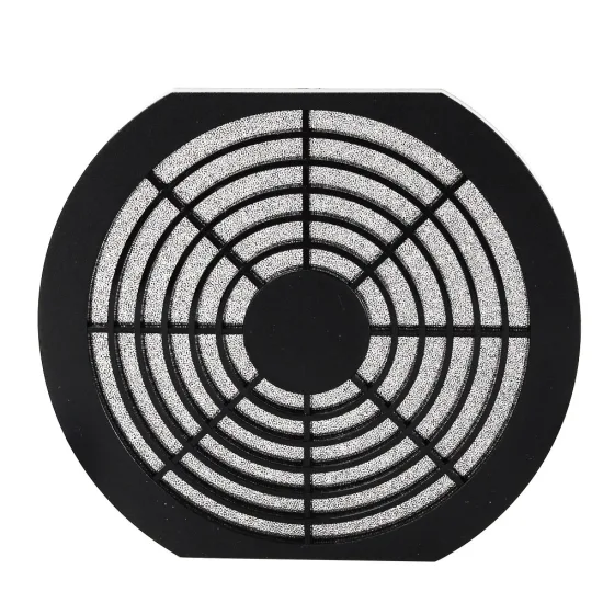 Axial Fan Filter 172mm*172mm Rotundity ABS Plastic Black Fan Guard