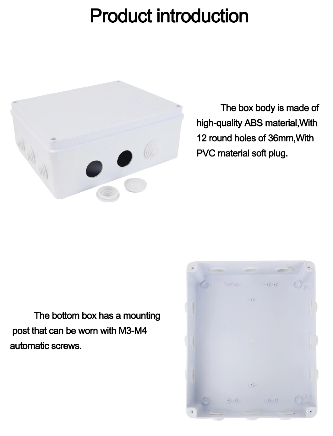 Outdoor Waterproof Junction Box 300X250X120mm ABS Plastic IP65 White Spot Wholesale