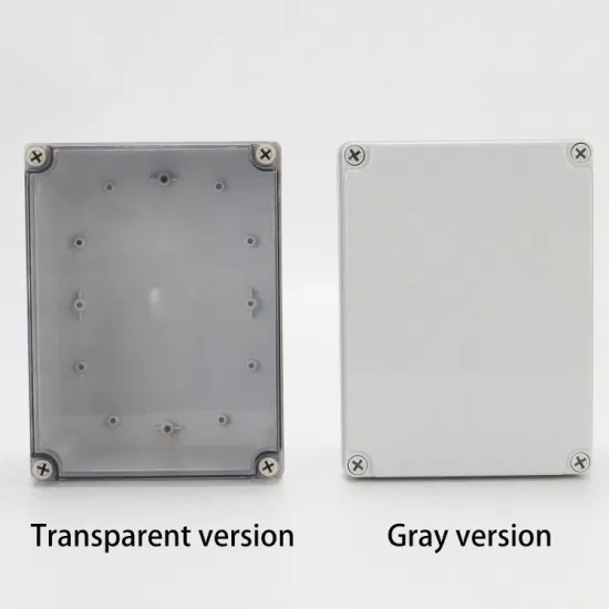 ABS Plastic Waterproof Junction Box 200*150*100mm IP67 Light Gray Plastic Screws 7.9*5.9*3.9inch Customizable