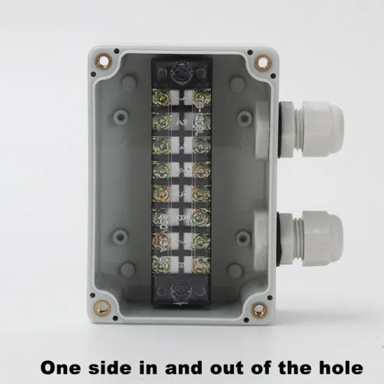 2 Holes on One Side 100*68*50mm Tb1508 400V 15A Outdoor ABS Plastic Waterproof Junction Box