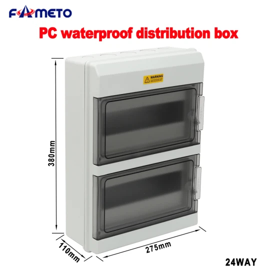 at-24 Photovoltaic Distribution Box Double Wiring 24 Way Waterproof Junction Box IP67