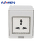 Outdoor Waterproof Multifunctional Three-Pin Socket IP55 ABS Plastic